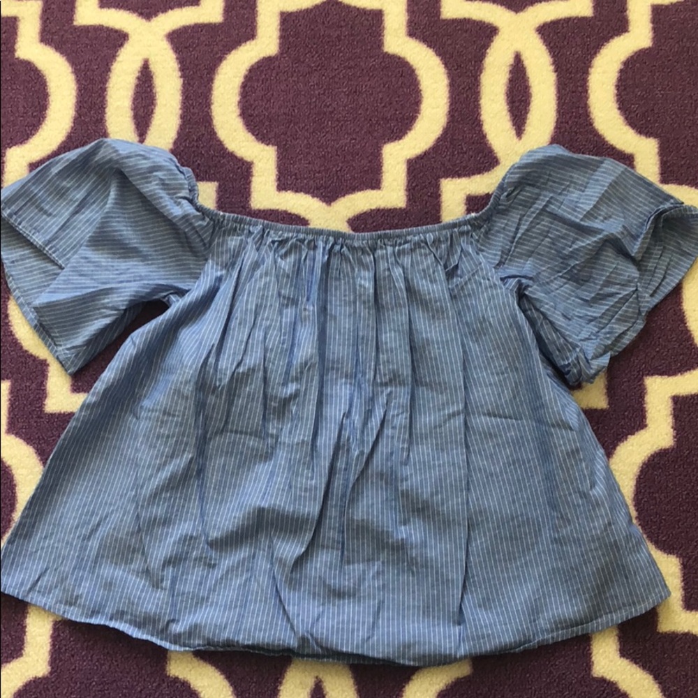 Express Cropped off the shoulder blouse